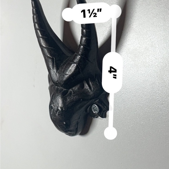 midevil fantasy Renaissance dragon hook, wrought iron 2"x4 metalwork blacksmith - Picture 11 of 11